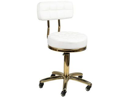 kozmeticka stolicka s operadlom beautyone am-961 | biela | 1