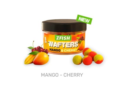 zfish vyvazene boilies balanced wafters 8mm mango cherry