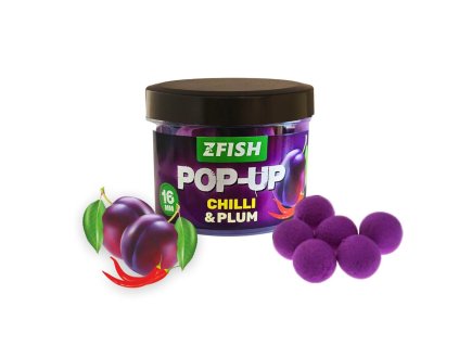 zfish plovouci boilies pop up 16mm chilli plum