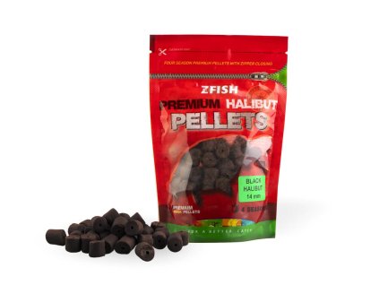 zfish chytaci pelety premium halibut 14 mm 200 g black halibut