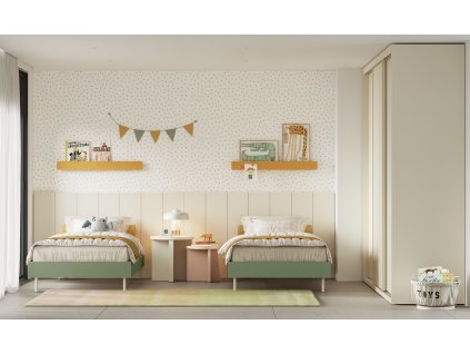 postel na nožičkách