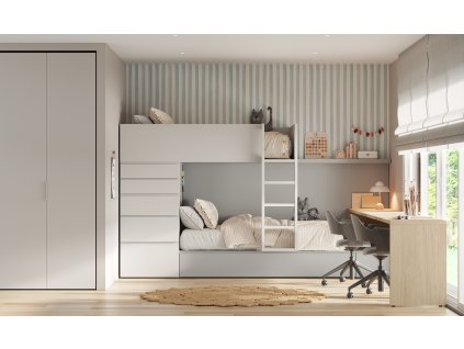 patrová postel se žebříkem