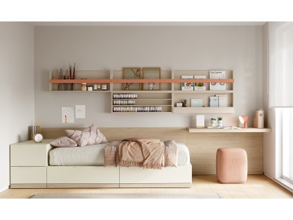 postel se zásuvkami