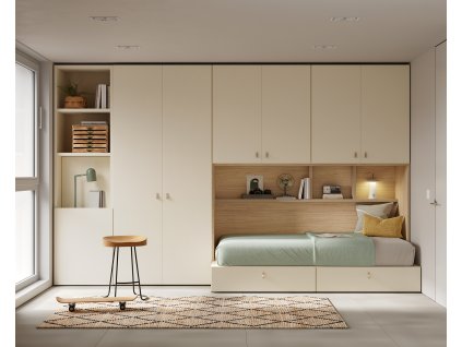 šatní skříň s postelí