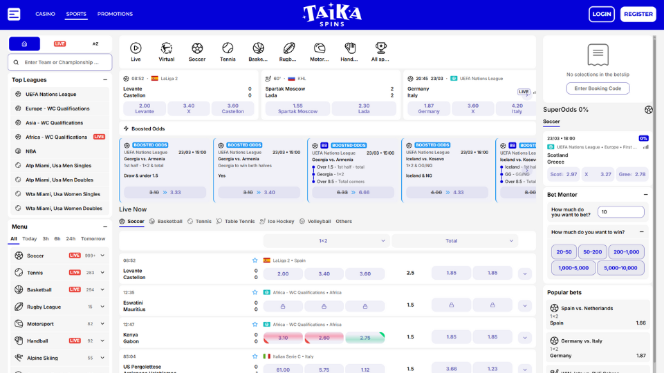Taikaspins Sportsbook