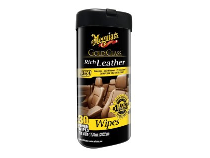 Meguiar’s Gold Class Rich Leather Wipes – ubrousky na údržbu kůže (25 ks)