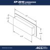 KP2010 ACC Topside control panel Dimensions inch