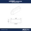LX1000 ACC Topside control panel Dimensions inch cutout