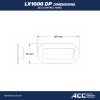 LX1000DP ACC Topside control panel Dimensions mm