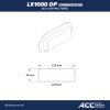 LX1000DP ACC Topside control panel Dimensions mm cutout