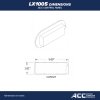LX1005 ACC Topside control panel Dimensions mm cutout