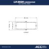 LX2020 ACC Topside control panel Dimensions mm cutout