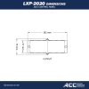 LXP2020 ACC Topside control panel Dimensions mm cutout