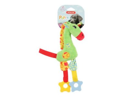 hracka-pes-giraffe-color-plys-zelena-29cm-zolux