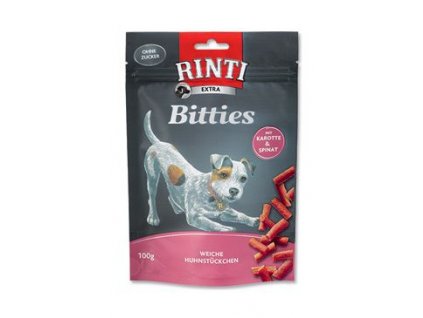 rinti-dog-extra-mini-bits-pochoutka-mrkev-spenat-100g