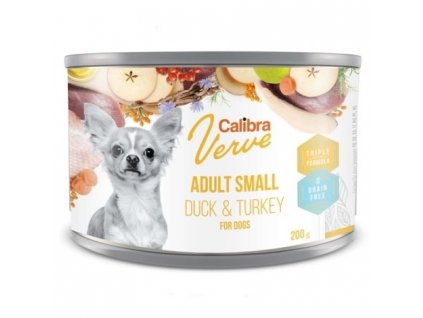 calibra-dog-verve-konzerva-gf-adult-small-duck-turkey-200g