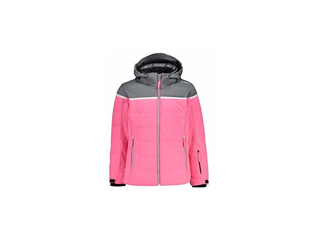 cmp girl jacket snaps hood 30w0235 pink fluo