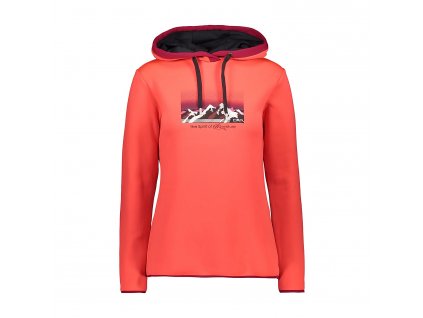 cmp w sweat fix hood 20b cmp 30e2476 red fluo 1