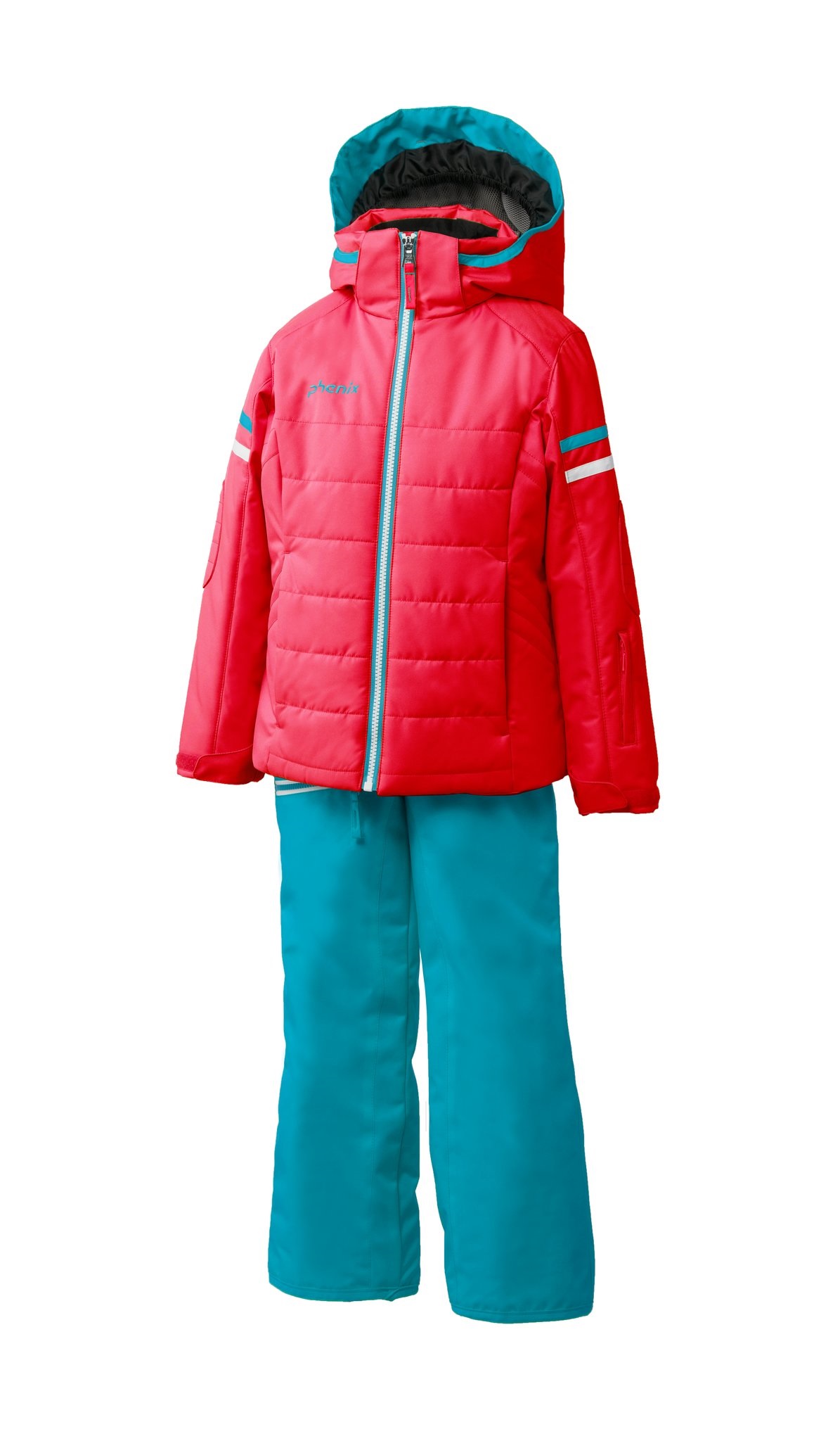 Lyžařský komplet Phenix SukuSuku Horizon Barva: červená bunda/tyrkysové kalhoty, Velikost: 4-8