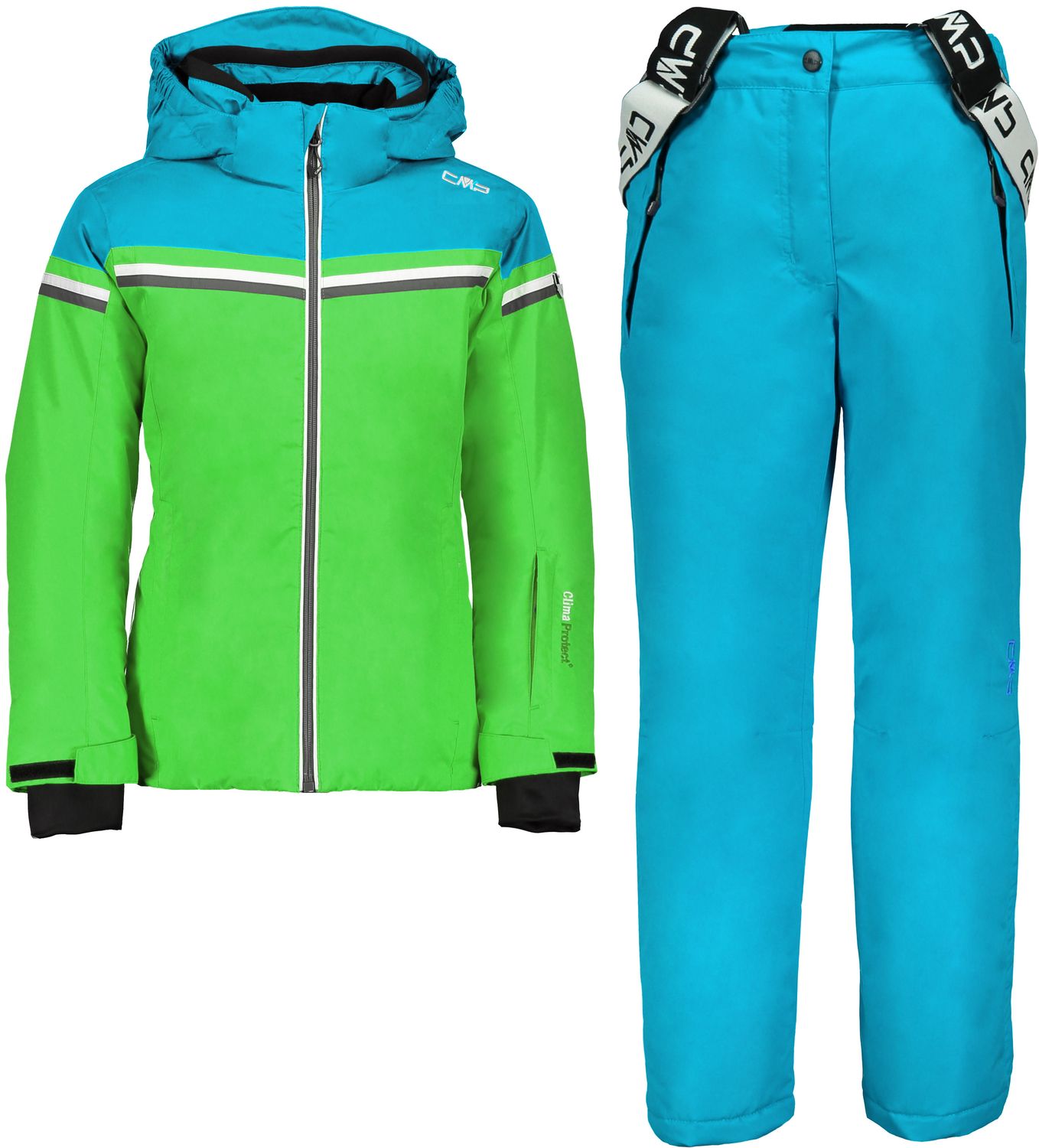 Souprava CMP 3W07975 Barva: modro-zelená bunda/modré kalhoty, Velikost: 128