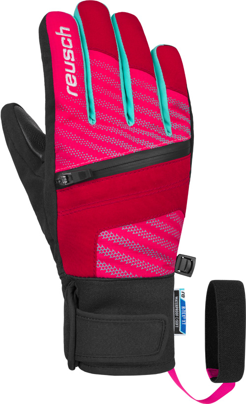Lyžařské rukavice Reusch Theo R-Tex XT Junior Barva: růžová, Velikost: 6,5