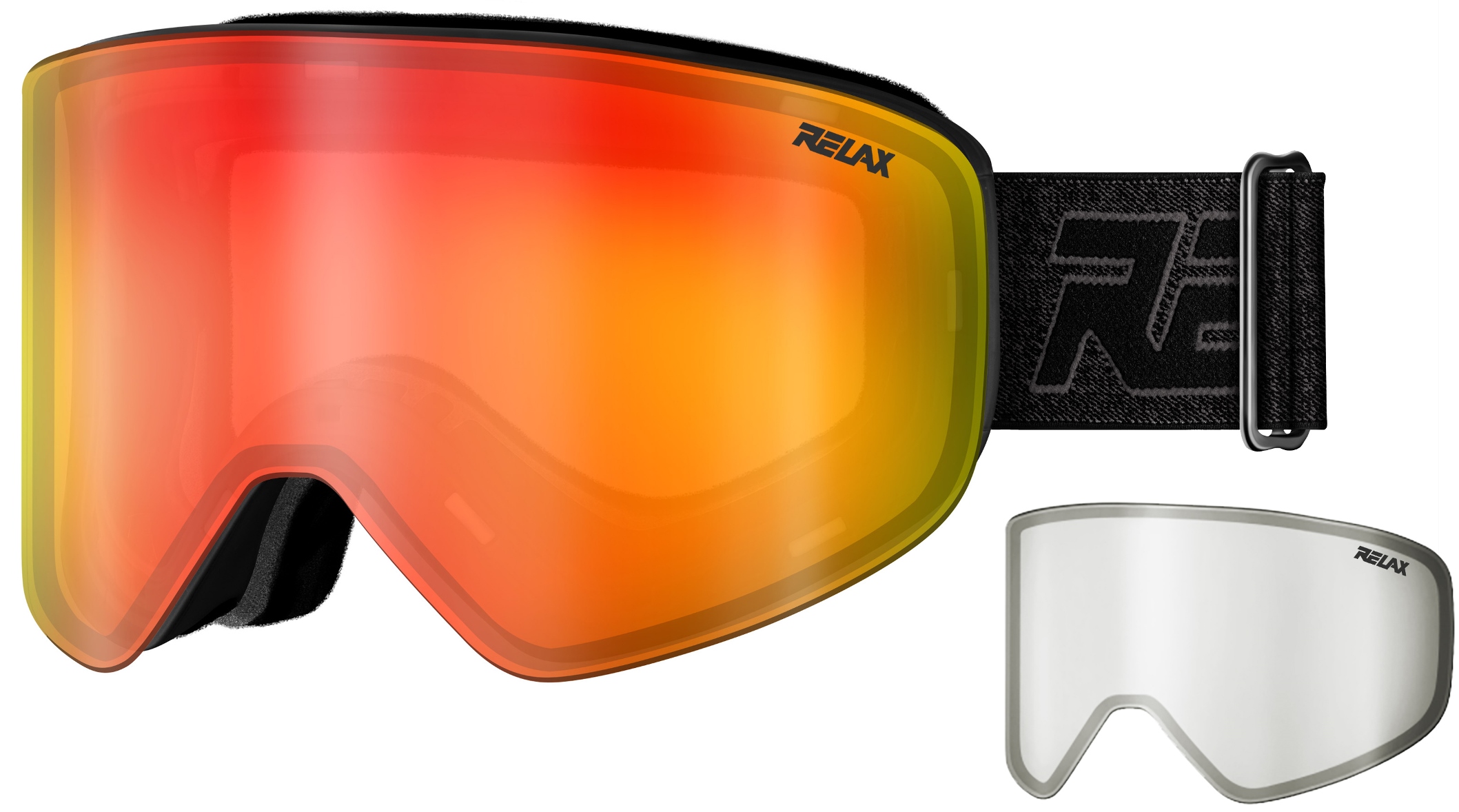 Lyžařské brýle Relax X-Fighter Barva: černá/modré sklo