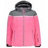 cmp girl jacket snaps hood 30w0235 pink fluo