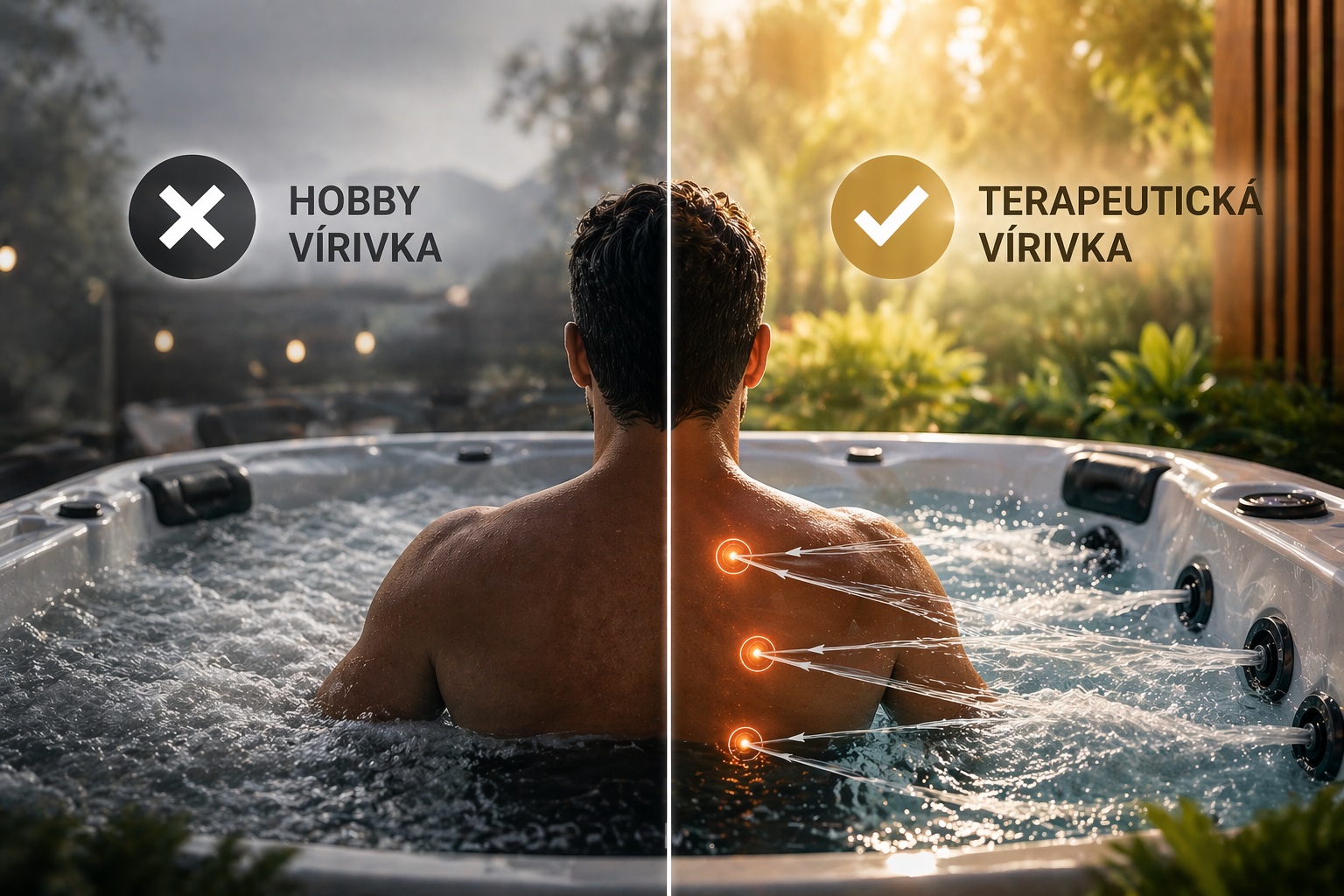 Hobby vs terapeutická vírivka: rozdiel, ktorý pocítite na vlastnom tele