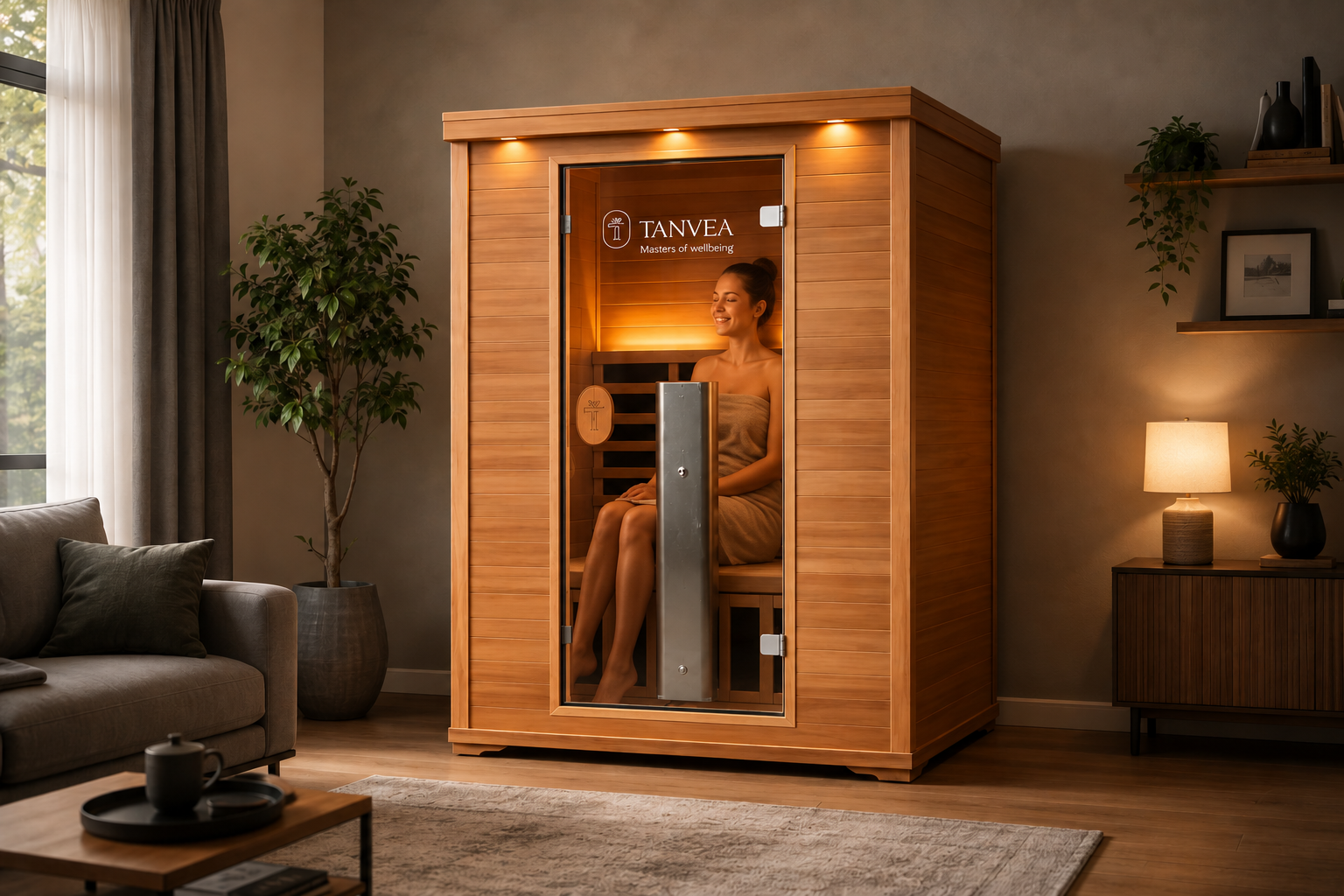 Saunovanie v infrasaune Tanvea Crown Luxury 2 
