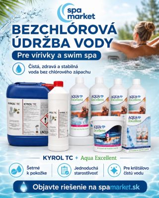 Máte vírivku alebo swim spa a stále riešiť zakalenú vodu alebo zložitú údržbu? Systém KYROL TC + Aqua Excellent je...
