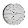 Teploměr/Vlhkoměr Nerezový - Bílý