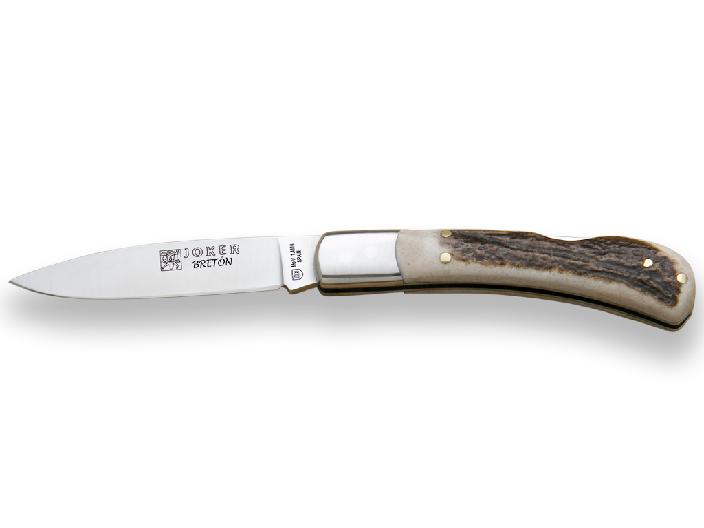 Fotografie Skládací lovecký nůž Breton Joker 80mm (jelení paroh)