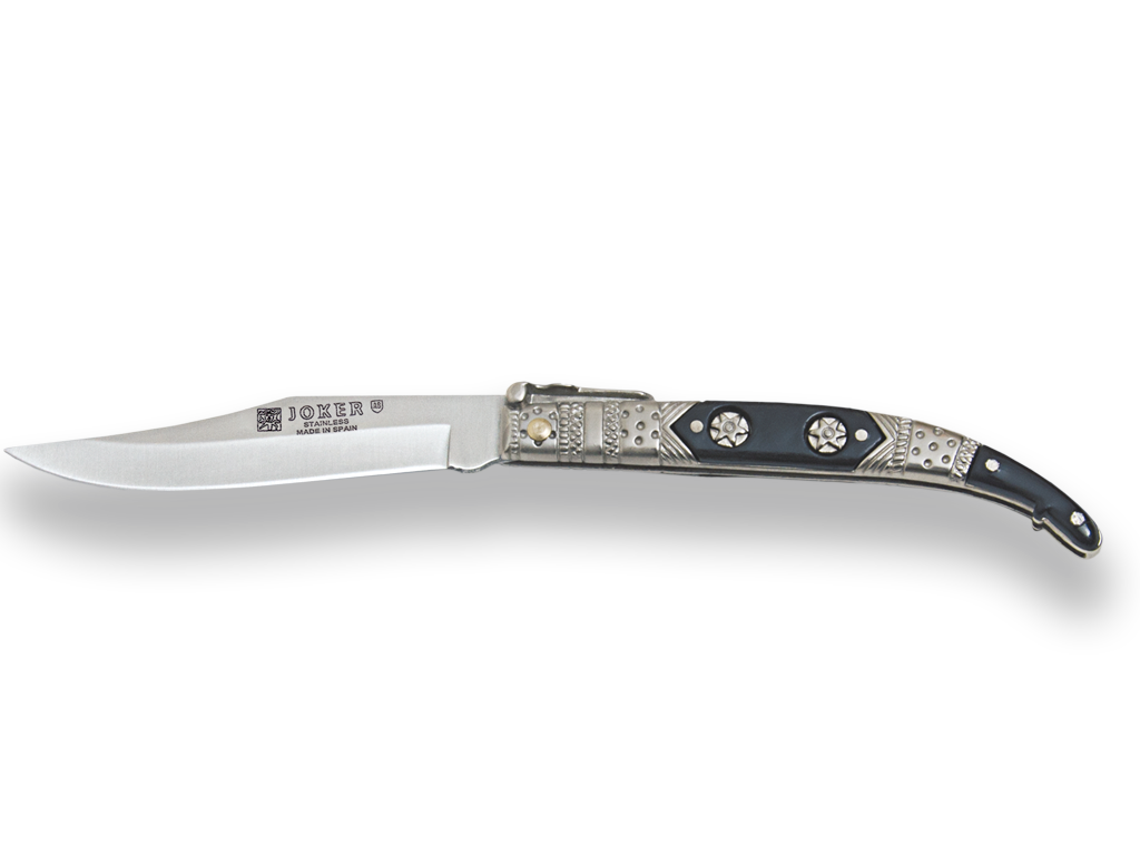 Fotografie Klasický španělský kapesní nůž 80mm Joker (zdobený zamak)