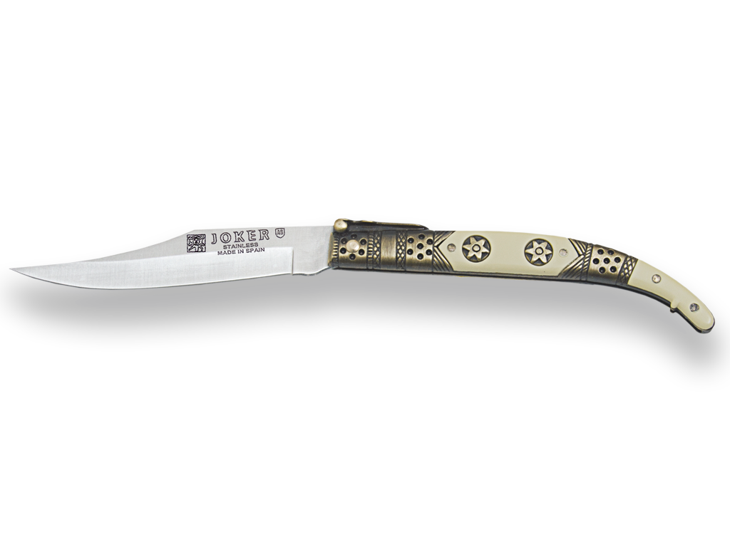 Fotografie Klasický španělský kapesní nůž 100mm Joker (zdobený zamak)