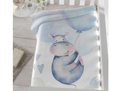 Dětská španělská deka Piel 80 x 110 cm - Hrošík