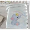 Dětská španělská deka Piel 80 x 110 cm - Sloník s duhou