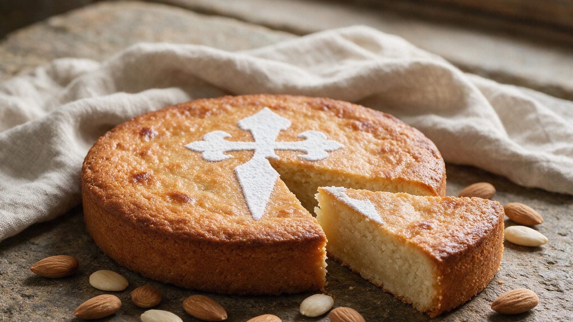 Tarta de Santiago: španělský mandlový koláč bez mouky