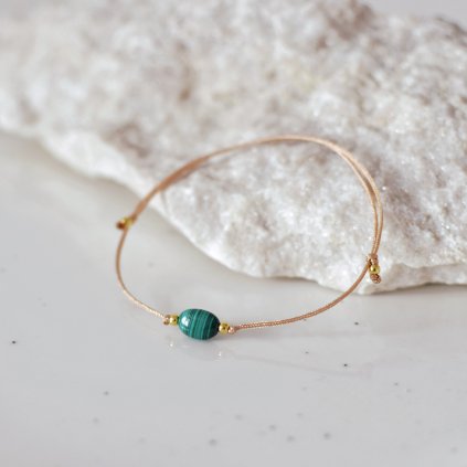 Náramek MALACHIT oválek