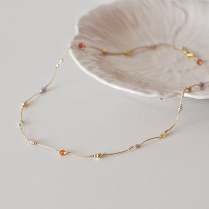 Šňůrkový náhrdelník barevný