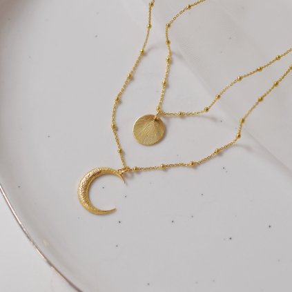Sada náhrdelníků MĚSÍC a PAPRSKY SLUNCE