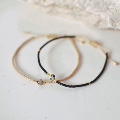 Korálkový náramek JASPIS DALMATIN