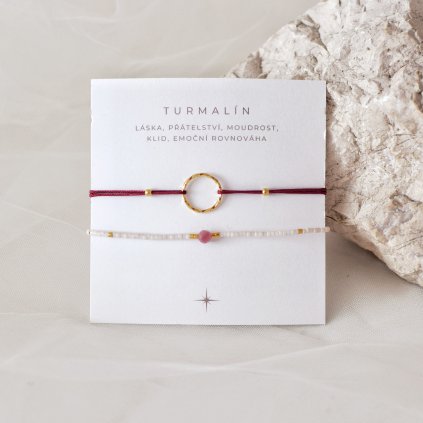 Set náramků karma a korálkový turmalín