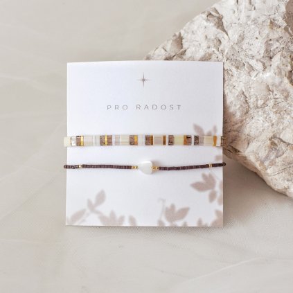 Set náramků Tila s perleťovým srdíčkem