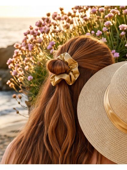 Gold hair accessories for bikini set