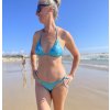 Crystal Blue Women’s Glitter Bikini Set Sparkle*Me  Brazilian Scrunch Bottom