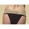 Dark Moon Sparkle*Me Brazilian high waist tummy control bottom with reversible golden belt for low waist cut  + reversible golden belt + Limited edition sparkling bikini bottom + Perfect tummy control fit
