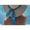 Handmade zero-waste accessory Sparkle*Me Crystal Blue collection  Headband, Braid wrap, Beach bag bow, Hat ribbon