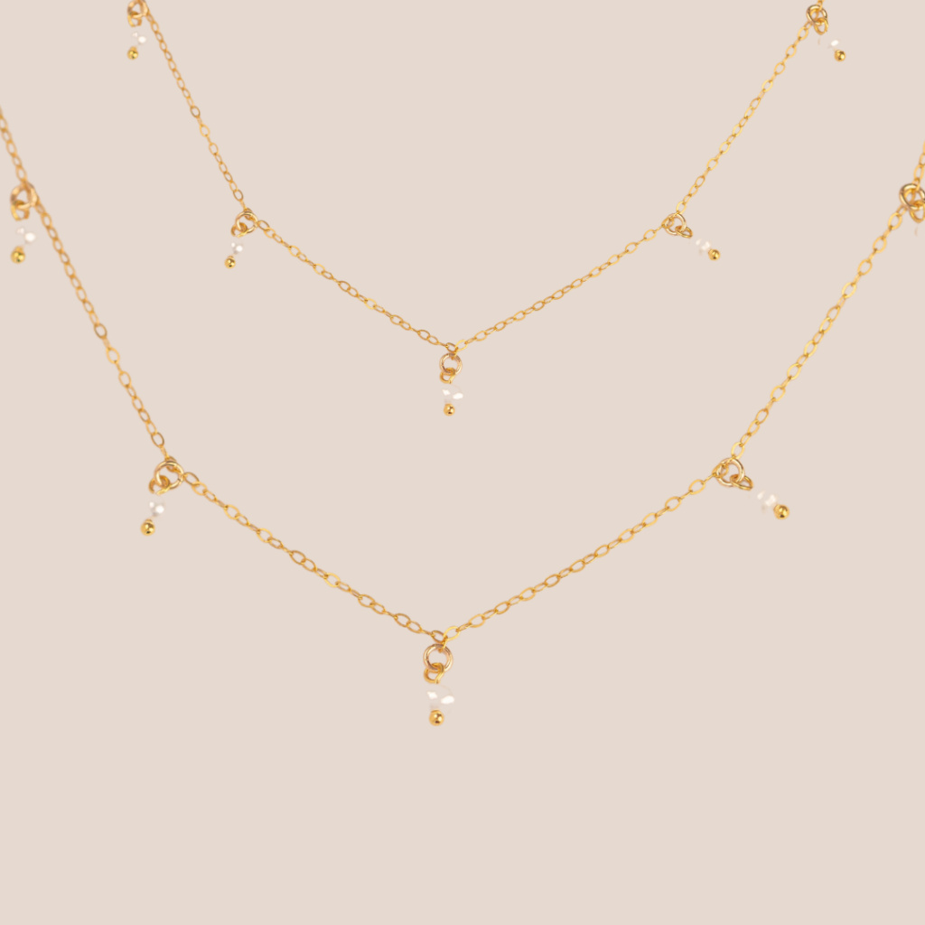 Sada Chokeru Lehkost a náramku s perlami