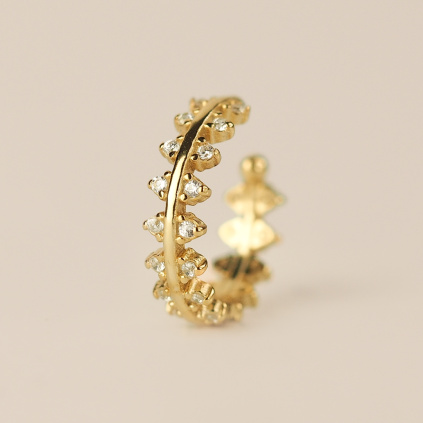 Ear cuff Korunka se zirkony (1 ks)