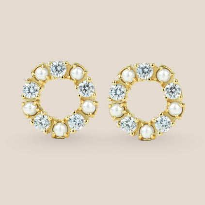 Náušnice Karma s perlami